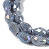 Opaque Solid Color Electroplate Glass Beads Strands EGLA-N013-P10mm-B05-3