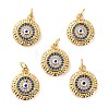 Brass Micro Pave Cubic Zirconia Pendants ZIRC-P092-010G-01-RS-1