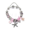 Alloy Enamel European Beads Charm Bracelets BJEW-F495-08P-2