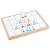 24 Grids Bamboo Pendant Display Trays with PU Imitation Leather Display Cards ODIS-WH0086-091A-02-1