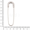 Alloy Extra Large Safety Pin Brooches PALLOY-P333-02P-3