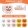 20Pcs 5 Colors Pumpkin Jack-O'-Lantern Halloween Food Grade Eco-Friendly Silicone Beads SIL-AR0001-10-2