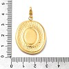 Oval 304 Stainless Steel Enamel Pendant Decorations STAS-R159-47G-01-3