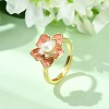 Brass Enamel Adjustable Finger Rings RJEW-JR01028-1