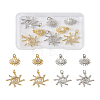 8Pcs 4 Style Brass Micro Pave Clear Cubic Zirconia Pendants FIND-TA0001-74-17