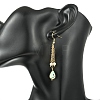 Shell Pearl & Abalone Shell/Paua Shell Dangle Earrings for Women EJEW-JE07328-01-2