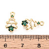 Brass Micro Pave Cubic Zirconia Charms KK-N263-141B-G-3