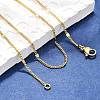 Brass Chain Necklaces X-MAK-L009-11G-4