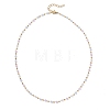 Handmade Faceted Rondelle Glass Beaded Link Chain Necklaces NJEW-JN05744-02-3