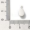 304 Stainless Steel Pave Natural Amethyst Teardrop Charms STAS-B074-04P-04-3