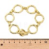 Brass Hexagon Link Chain Bracelets for Women Men BJEW-G740-05G-5