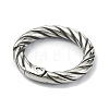 Tibetan Style 316 Surgical Stainless Steel Spring Gate Rings STAS-E191-04AS-02-2