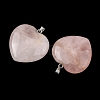 Natural Rose Quartz Pendants GG-K002-12A-03-2