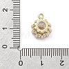 Brass Micro Pave Cubic Zirconia Pendants KK-M306-08G-3