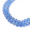 Electroplate Transparent Glass Beads Strands EGLA-N002-34B-C05-3