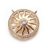 Brass Micro Pave Cubic Zirconia Pendants ZIRC-O027-05G-1