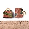Natural Unakite Pendants G-Q602-01G-03-3