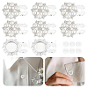 12Pcs 2 Styles Flower Brass Rhinestone Cufflinks FIND-HY0005-32-1