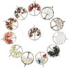 12Pcs 12 Colors Gemstone Pendants G-PH0001-33-1