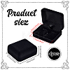 Velvet Cufflink Gift Storage Boxes CON-WH0112-079A-2
