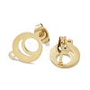 Ring Ion Plating(IP) 304 Stainless Steel Stud Earring Findings STAS-I206-99G-2