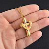 Stainless Steel Cross Cremation Urn Pendant Necklaces BOTT-PW0009-001G-3