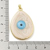 Rack Plating Brass Enamel Pendants KK-Q804-25G-4