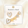 304 Stainless Steel Stud Earrings SA-CBAF6AD-28G-1