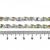 Electroplate Glass Beads Strands GLAA-Q101-03B-HP01-4