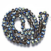 Electroplate Transparent Glass Beads Strands LS-EGLA-A034-T6mm-S23-2