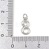 Brass Micro Pave Clear Cubic Zirconia Charms KK-P339-27P-08-3