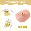 50Pcs Brass Crimp Beads KK-YW0003-69G-3