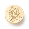 Golden Tone Wax Seal Brass Stamp Heads LS-AJEW-U008-03G-11-1