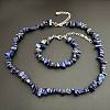 Natural Lapis Lazuli Chip Beaded Necklaces for Women IW6789-19-1