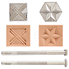 2Pcs 2 Style DIY Alloy Steel Leathercraft Stamps FIND-FH0007-85-1