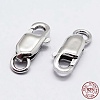 Anti-Tarnish Rhodium Plated 925 Sterling Silver Lobster Claw Clasps STER-K167-075E-P-4