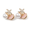 Brass Micro Pave Cubic Zirconia Beads KK-C155-28G-01-1
