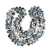 Electroplate Baking Paint Transparent Glass Beads Strands GL-N005-02A-C09-2