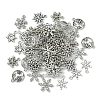 60Pcs 10 Styles Tibetan Style Alloy Pendants FIND-FS0002-21-3
