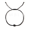 Synthetic Stone Cross Braided Cord Adjustable Bracelets CC2534-1-5