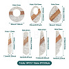 14Pcs 7 Styles Transparent Resin & Walnut Wood Pendants RESI-BY0001-06-11