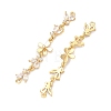 Brass Pave Clear Cubic Zirconia Connector Charms KK-Z139-12G-03-2