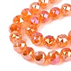 Electroplate Transparent Glass Beads Strands EGLA-ZX001-01A-04-3