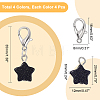 16Pcs 4 Colors Star Gemstone Pendant Decoration HJEW-CA0001-22-2