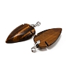 Natural Tiger Eye Pendants G-H359-04P-06-3