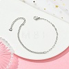 304 Stainless Steel Curb Chain & Paperclip Chain Bracelets BJEW-JB14161-02-2