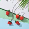 25Pcs 5 Sizes Resin Strawberry Pendants RESI-ZZ0001-06-8