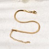 304 Stainless Steel Snake Chain Bracelets for Women BJEW-P389-01G-2