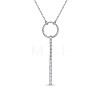 TINYSAND Key 925 Sterling Silver CZ Pendant Necklaces TS-N342-S-1