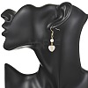 Heart ABS Plastic Imitation Pearl Dangle Earrings EJEW-JE06772-2